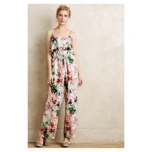 💕 Fleur Wood for Anthropologie 💕
Silk Floral Jumpsuit